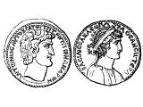 Coin of Antony and Cleopatra 30 BC
